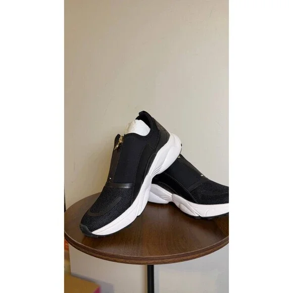 Michael Kors Women’s Sami Trainer Wedge Sneakers Black Multi 7 New With Box $129 - Picture 6 of 9